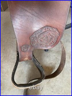 Brahma Tex Tan Leather Western Saddle. 16 Inch Suede Seat, Sturdy Pleasure Trail