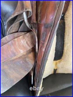 Brahma Tex Tan Leather Western Saddle. 16 Inch Suede Seat, Sturdy Pleasure Trail