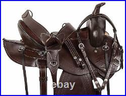 Brown Gaited Western Pleasure Trail Endurance Horse Leather Saddle Tack