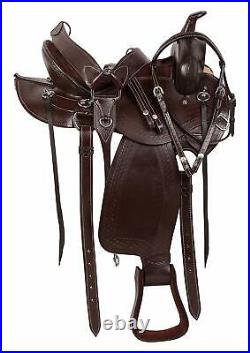 Brown Gaited Western Pleasure Trail Endurance Horse Leather Saddle Tack