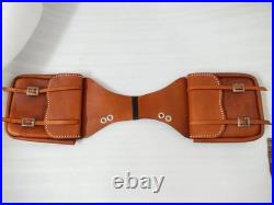 Brown Leather Horse Saddle Bag Vintage Studded Crossbody