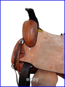 Brown Leather Western Saddle 15 16 17 18 Roping Roper Ranch Horse Pleasure Tack