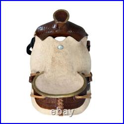 Buffalo Saddlery Rugged Outlaw Natural Roughout Roper Style Saddle 16 Inch