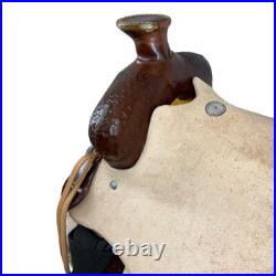 Buffalo Saddlery Rugged Outlaw Natural Roughout Roper Style Saddle 16 Inch