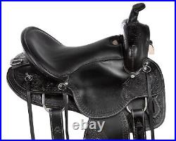 COMFY WESTERN PLEASURE TRAIL LEATHER SADDLE 18 in