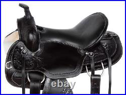 COMFY WESTERN PLEASURE TRAIL LEATHER SADDLE 18 in