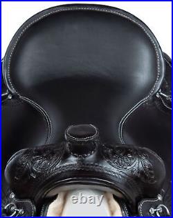 COMFY WESTERN PLEASURE TRAIL LEATHER SADDLE 18 in