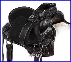 COMFY WESTERN PLEASURE TRAIL LEATHER SADDLE 18 in