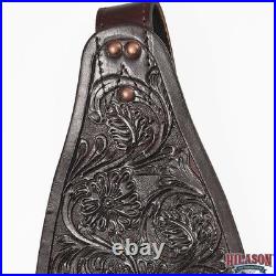 C-04DB Replacement Saddle Fenders Hilason Leather Adult Brown With Hobble Strap