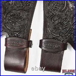 C-04DB Replacement Saddle Fenders Hilason Leather Adult Brown With Hobble Strap