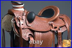 C-A-15 15 In Western Horse Saddle Leather Wade Ranch Roping Tan Hilason