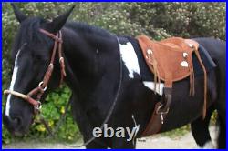 C-P200 Bareback Pad Saddle Baretek Natural Horse Treeless Leather Pad