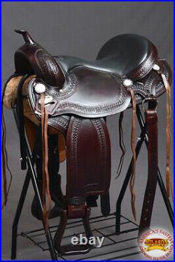 C-Z-16 16 In Hilason Gaited Western American Leather Flex Trail Horse Saddle