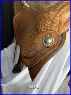 Carmel Saddlery of Fresno Vintage 15 Ranch Roper Saddle Serial #2952