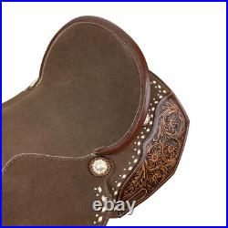 Chocolate Calico Barrel Style Saddle 14, 15, 16 Inch