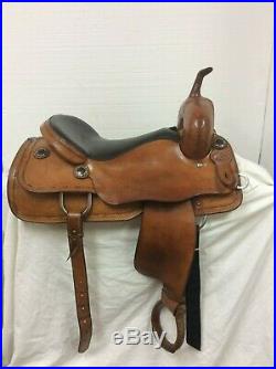 Chris Herschberger Custom Cutting Saddle Made In Rockville IND. 17