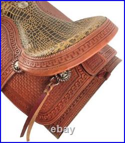 Circle S Roper with alligator print seat 15 16 inches