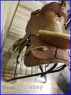 Circle T Texas 16 Heavy duty high back Western Roping / Ranch Saddle