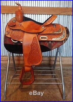 Circle Y 14 Youth Equitation Western Pleasure Show Saddle with Silver
