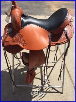 Circle Y 16 High Horse Mesquite Trail Saddle Regular Oil Rounded Skirt