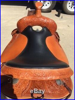 Circle Y 16 High Horse Mesquite Trail Saddle Regular Oil Rounded Skirt