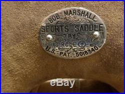 Circle Y Bob Marshall Treeless Barrel Sportssaddle, 17 Buckskin Colored Suede