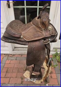 Circle Y Brand Western Saddle Buckstitch Used High Quality Leather