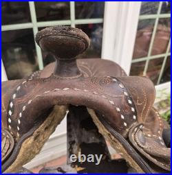 Circle Y Brand Western Saddle Buckstitch Used High Quality Leather