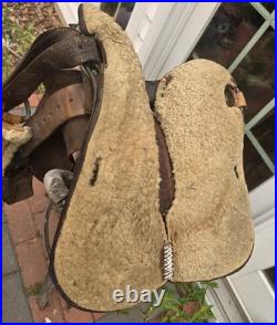 Circle Y Brand Western Saddle Buckstitch Used High Quality Leather