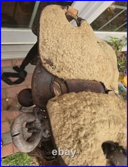 Circle Y Brand Western Saddle Buckstitch Used High Quality Leather