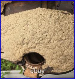Circle Y Brand Western Saddle Buckstitch Used High Quality Leather