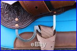 Circle Y High Horse Mesquite Western Saddle 17 W FQHB Padded Seat Trail Gaited