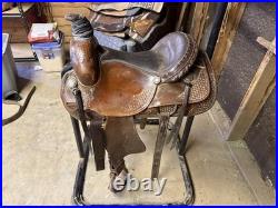 Circle Y Team Roping Saddle 15 Inch Seat