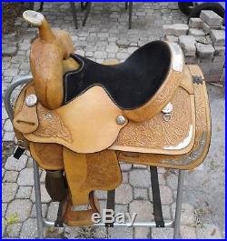 Circle Y Western Pleasure 14 1/2 Youth Show Saddle with Silver