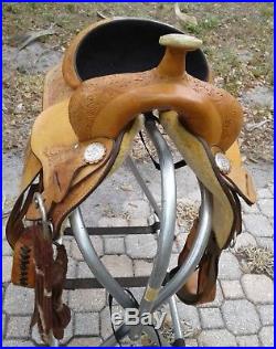 Circle Y Western Pleasure 14 1/2 Youth Show Saddle with Silver