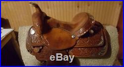 Circle y show saddle set 15in with matching bridle and breast collar