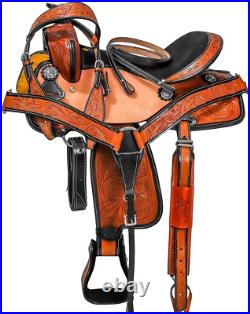 Classic Quality Premium Leather Comfort Western Barrel Racing Trail saddle