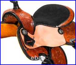 Classic Quality Premium Leather Comfort Western Barrel Racing Trail saddle