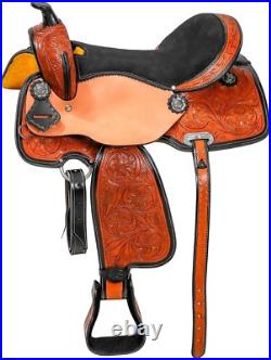 Classic Quality Premium Leather Comfort Western Barrel Racing Trail saddle