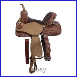 Classic Stitch Mesa Bloom Barrel Style Saddle Floral Tooling Full QH Bar 15 NEW