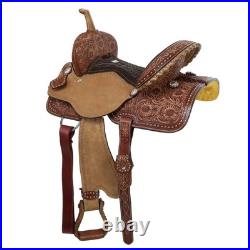 Classic Stitch Mesa Bloom Barrel Style Saddle Floral Tooling Full QH Bar 15 NEW