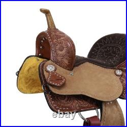 Classic Stitch Mesa Bloom Barrel Style Saddle Floral Tooling Full QH Bar 15 NEW