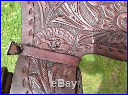 Classy Used/vintage Big Horn Pioneer 15 tooled Western trail/ Pleasure saddle
