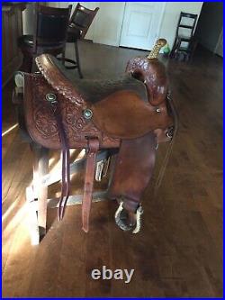 Cleburne saddle western horse 17in cutting