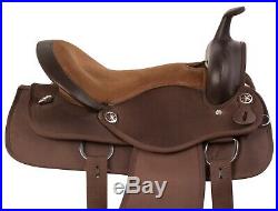 Comfy Gaited 14 16 17 Brown Western Premium Trail Horse Synthetic Saddle Tack