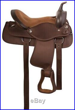 Comfy Gaited 14 16 17 Brown Western Premium Trail Horse Synthetic Saddle Tack