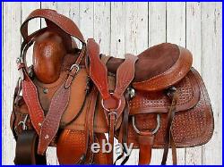 Comfy Trail 17 16 15 Western Horse Leather Saddle Pleasure Tooled Leather Tack