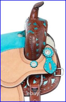 Comfy Trail Saddle Western Horse Pleasure Floral Tooled Leather Tack 12 13 14