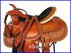Comfy Trail Saddle Western Horse Pleasure Snake Tooled Leather Package 15 16