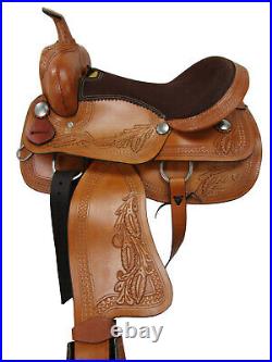 Comfy Trail Western Saddle 15 16 17 18 Floral Tooled Used Leather Pleasure Tack